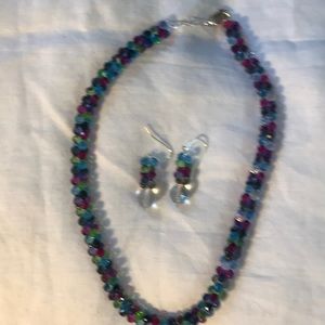 Swarovski Crystal necklace and earrings